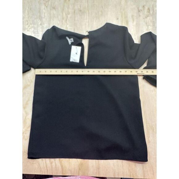 Halogen Women’s Blouse Black Classy Top New! Lined - Picture 5 of 5